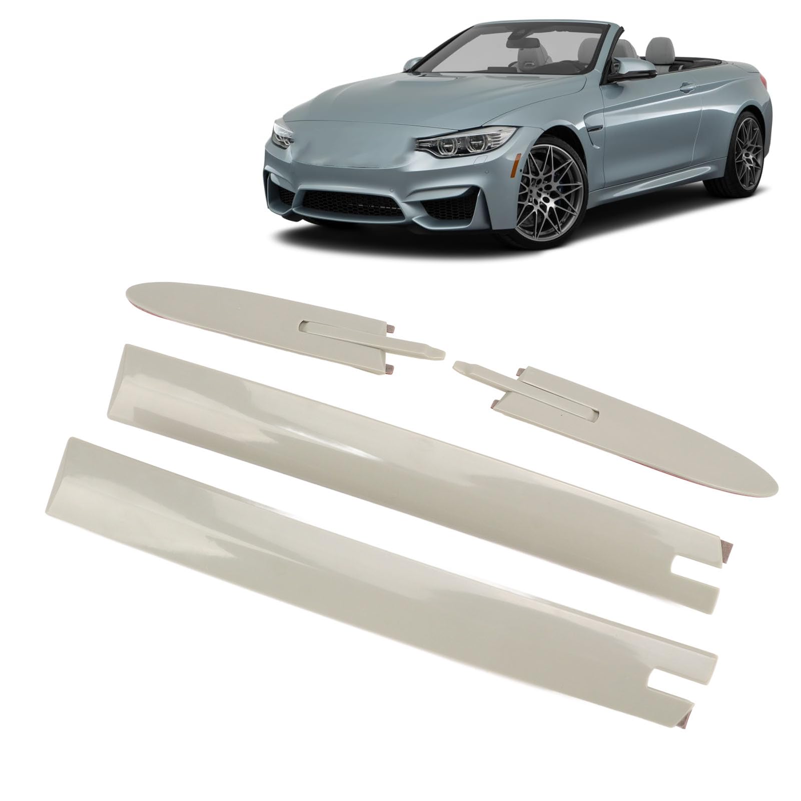 Osłona Zawiasu Górnego Dachu Kabrioletu do E93 335i M3 M4 F83, 54377184037 54377184038 Listwa Dachu Cabrio Listwa Dachu, 4 szt. Listwa Dachu Cabrio, Lewa i Prawa Strona