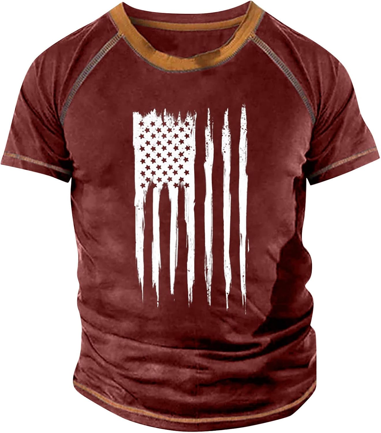 Miniatura 2 de Lmzaren Camisas patrióticas para hombre, camisetas patrióticas de la bandera de Estados Unidos, camiseta patriótica de manga corta para el 4 de