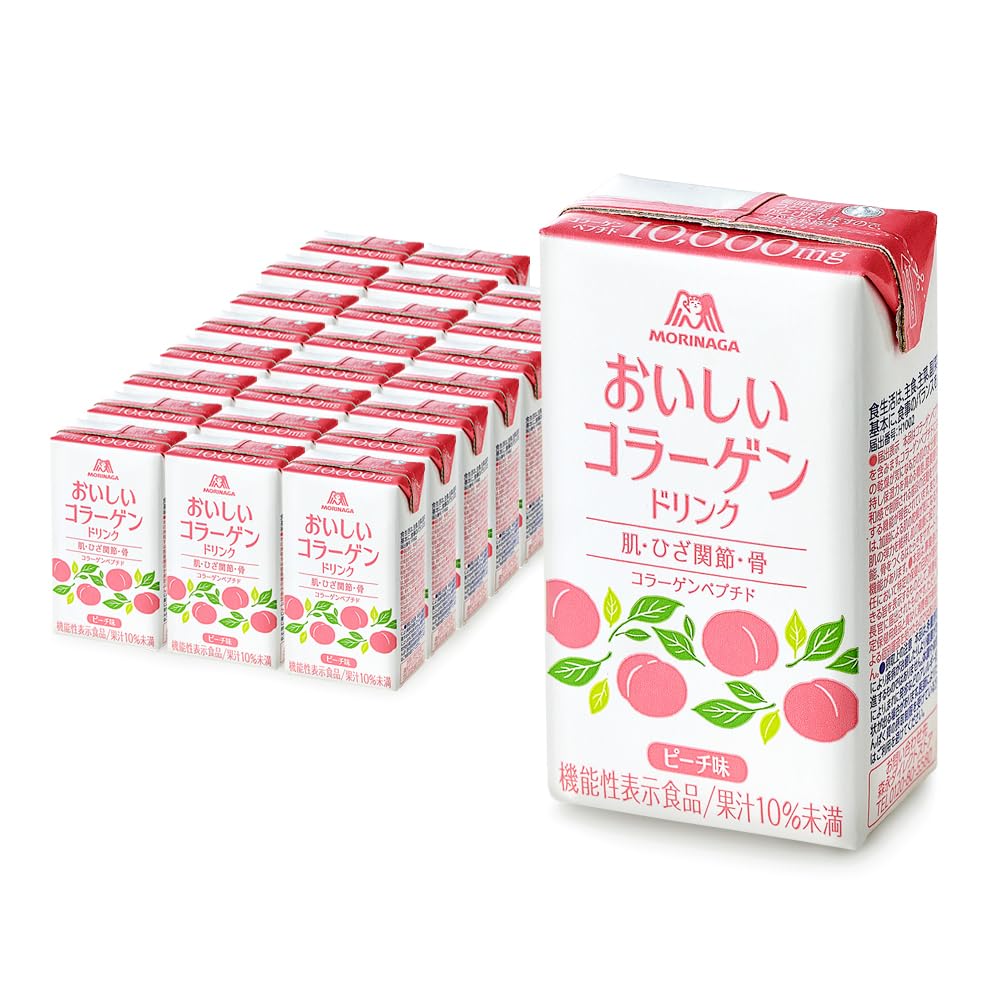 Amazon | 森永製菓 おいしいコラーゲンドリンク 125ml 24本 ピーチ味