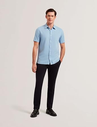 Ted Baker Men's Zefre-ss Regular Linen Shirt Shirt (Pack of 1)