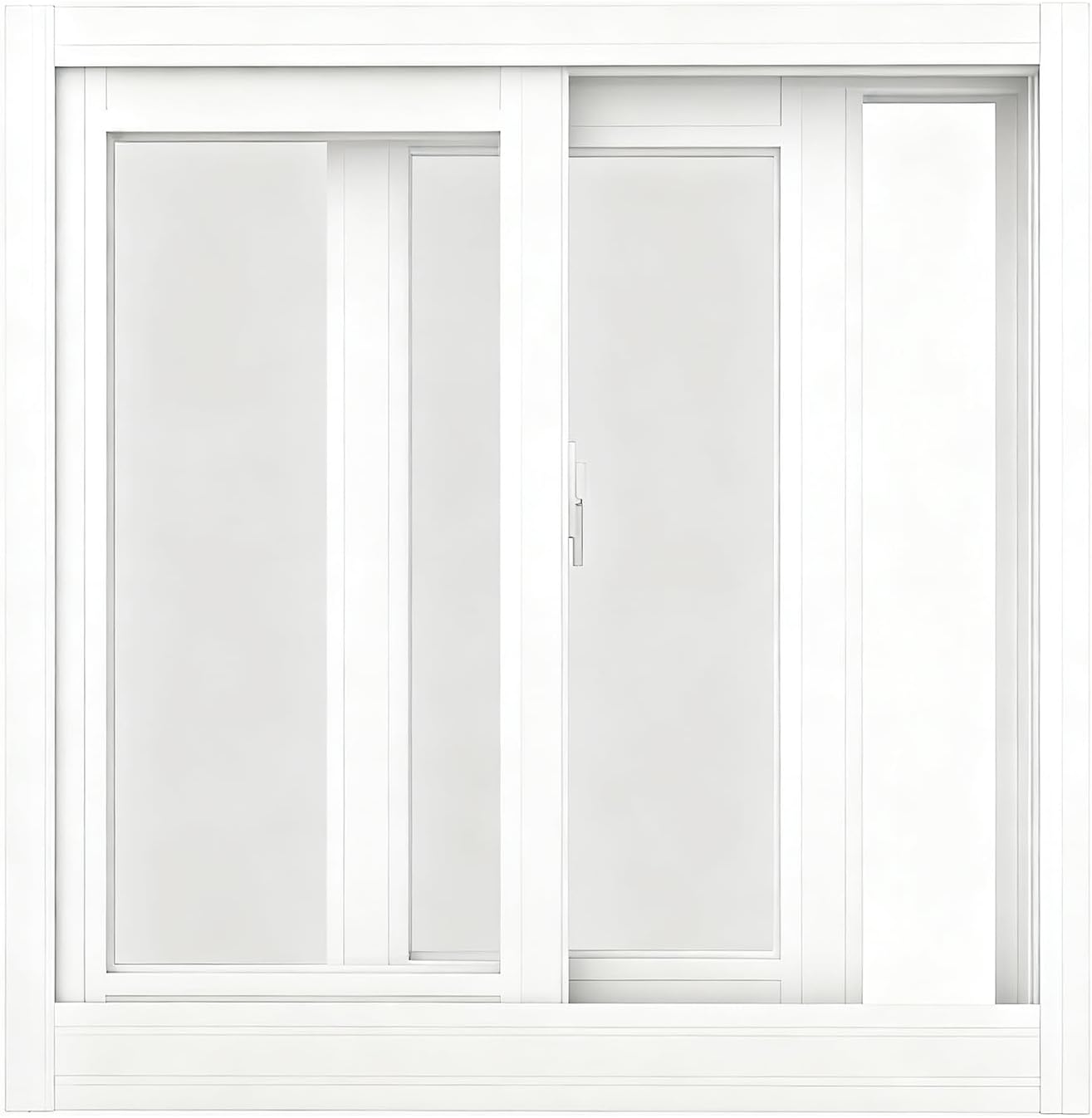 Basement Window, 48" Wx29 H Mobile Home Windows Replacement, Sliding Windows, Customizable Size, White Aluminum Alloy Frame with Tempered Glass and Screen, for Shed, Basement, Bathroom, Garage