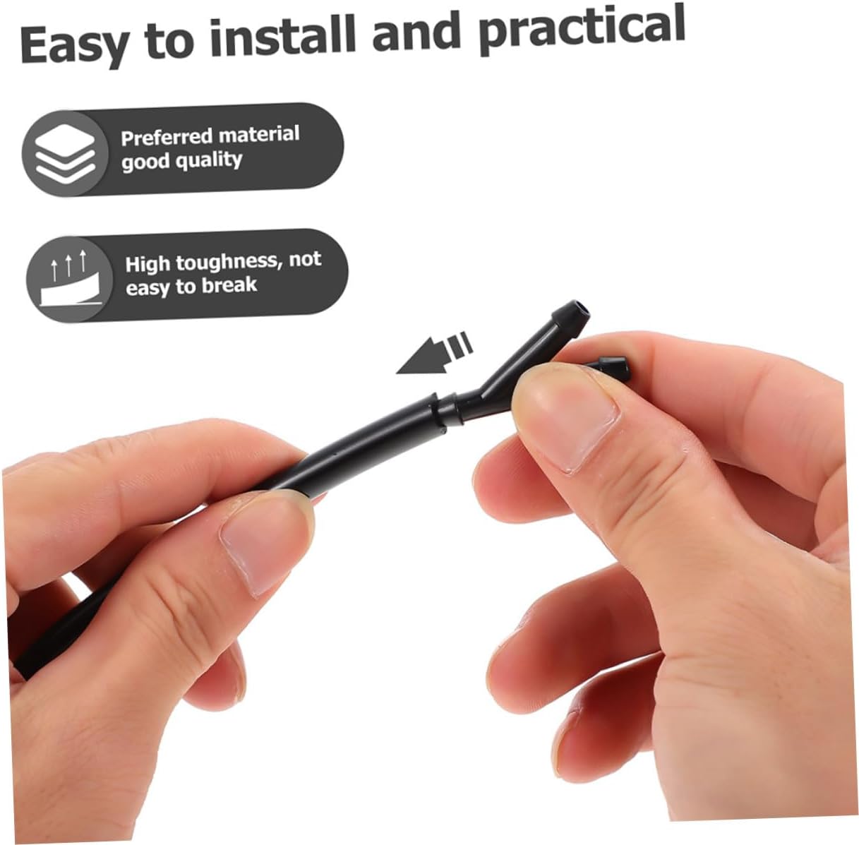 Windshield Washer Hose Repair Kit with 2m Liquid Hose, 5 Straight, 3 T-connectors, and 3 Elbow Connectors for Car Windshield Washer Maintenance