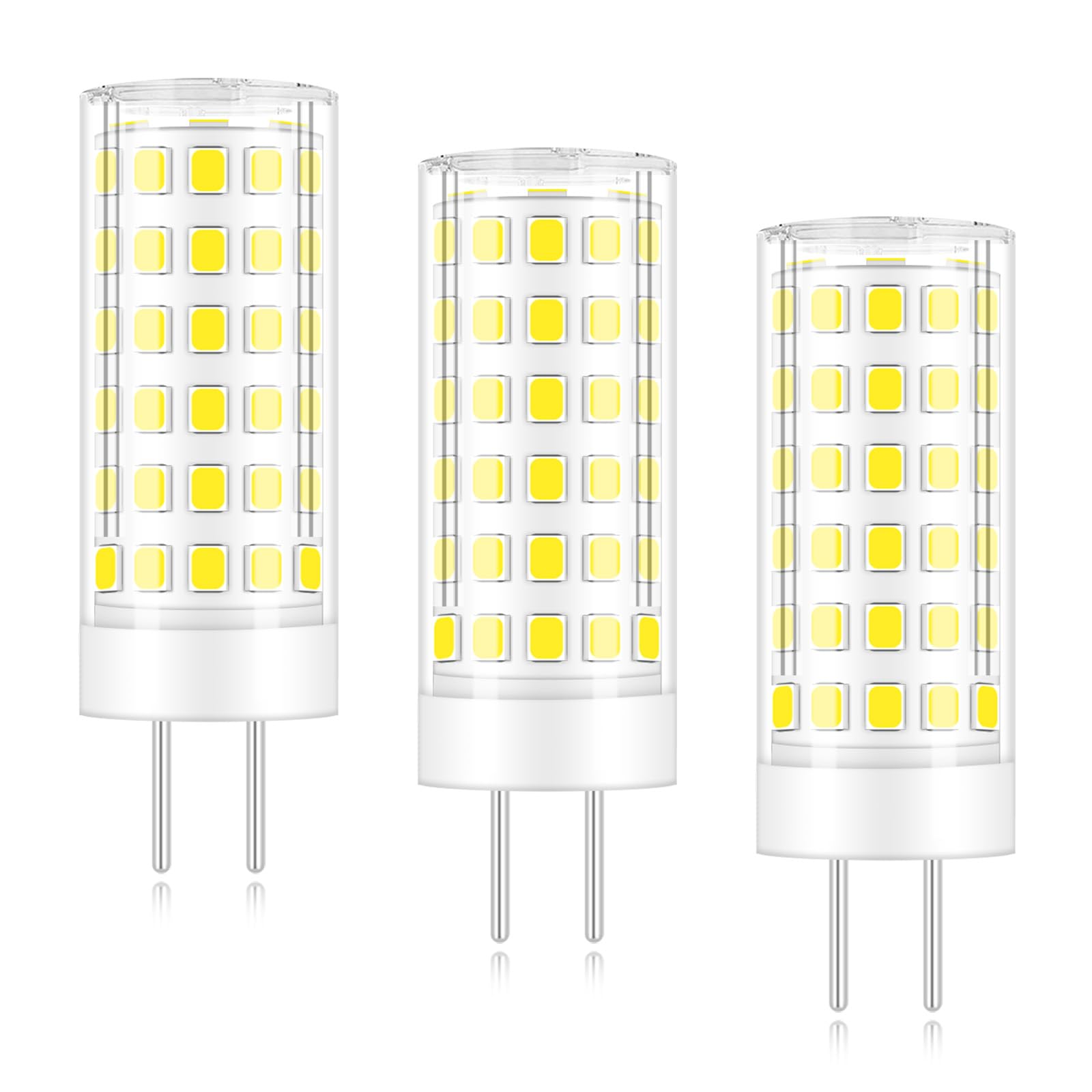 XIMNCHNI GY6.35 LED Lampe 6W Ersetzt Halogen 60W 50W 40W 12V Kaltweiß 6000k Led Lampe Bi-Pin Sockel JC Typ 2-Stifte Led Glühbirnen G6.35 Ersatz für Halogen Stiftleuchte JCD LED 3er-Packs