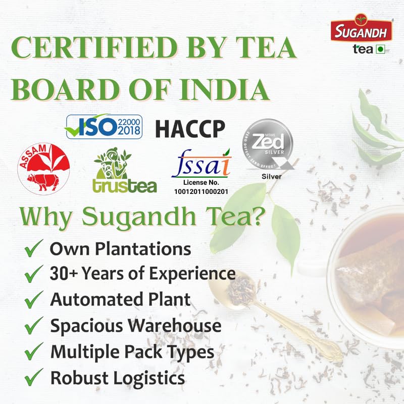 Image of Sugandh Instant Lemon Black Tea | 2kg Value Pack (2 x 1kg) | Tangy & Refreshing Chai Premix Powder | Just Add Hot Water