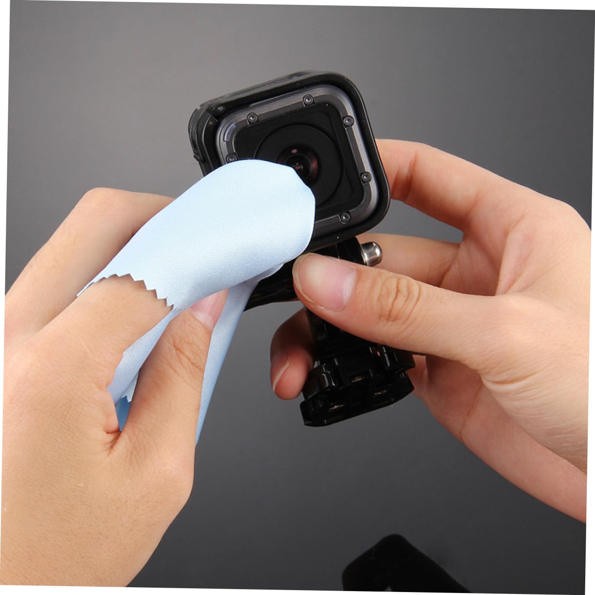 500 Piezas anteojos de tela paño de lente de gafas para lentes limpieza de tabletas cleanseen paños cleansen paños Limpiador de gafas paño de limpieza de microfibra Blue FOMIYES