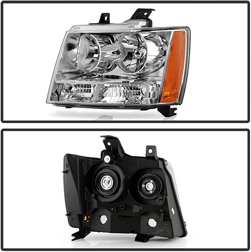 Miniatura 2 de ACANII - Para faros delanteros Chevy Avalanche/Suburban/Tahoe 2007-2014 de repuesto para conductor + lado del pasajero