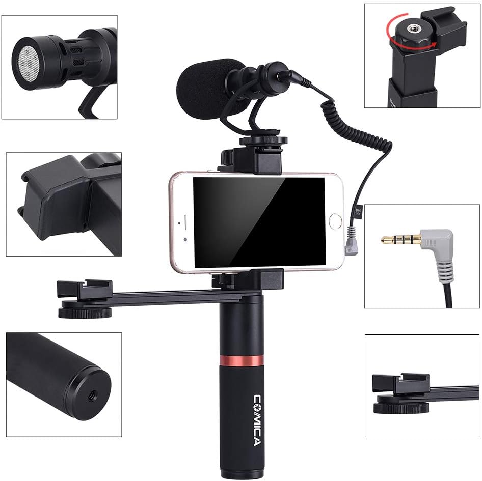 Free Shipping 🛒 Comica CVM-VM10-K4 Smartphone Video Microphone Kit with Grip Handle, Cardioid Video Shotgun Microphone,Vlogging Recording Kit for iPhone X,XR,XS,11 Pro,12,Samsung Huawei Android Smartphones etc. Buy 1 get 1 🔥 Comica CVM-VM10-K4 Smartphone Video Microphone Kit with Grip Handle, Cardioid Video Shotgun Microphone,Vlogging Recording Kit for iPhone X,XR,XS,11 Pro,12,Samsung Huawei Android Smartphones etc.