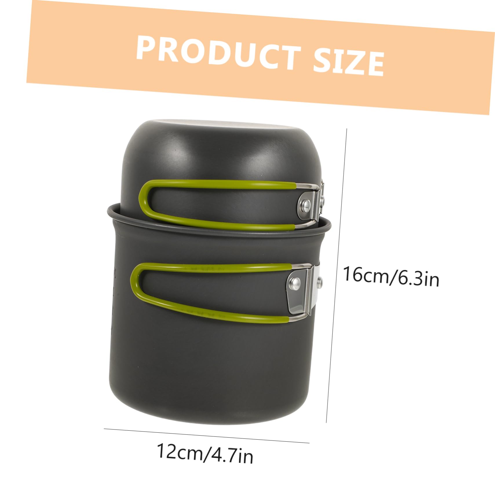 GANAZONO 1 Set 2 Pcs Camping Pot Camping Stove Propane Rice Cooker Cookware Portable Cool Mini Pan Camping Cooking Stove Camp Kettle Cooking Utensils Gadgets Pans Pots Silver Aluminum Alloy