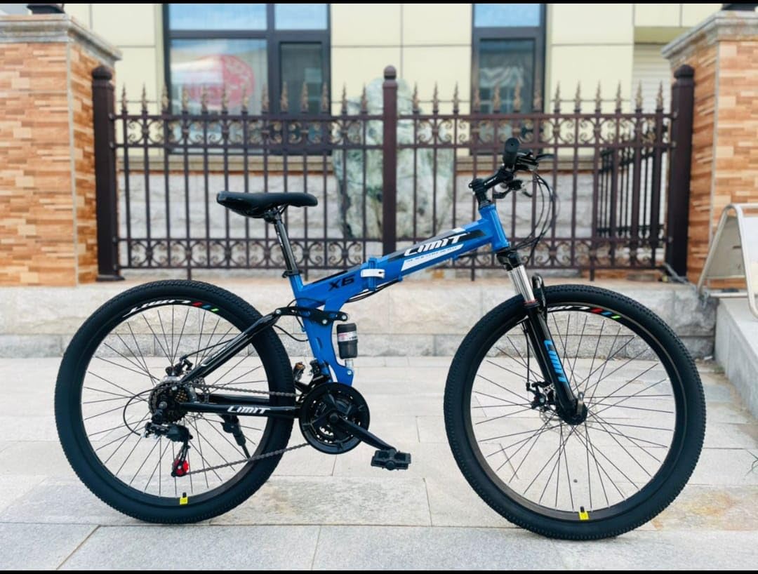 Limit X6 26-inch 24-speed mountain bike with suspended disc brakes folding bicycle fully assemble unisex adult bike: Buy Online at Best Price in UAE