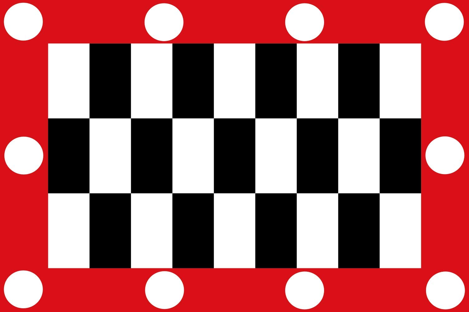 Drapeau Nijeveen grand format - Pavillon officiel de l'ancienne commune de Drenthe