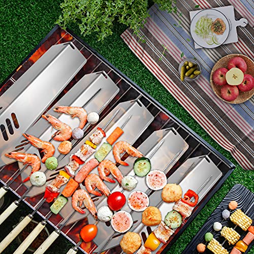 Boloda 5-Pack Stainless Steel Bbq Gas Grill Heat Plate Shield Tent Replacement For Backyard By14-101-001-02,By13-101-001-13, Dyna-Glo Dgf493Bnp，Dgf510Sbp, Uniflame Gbc1059Wb Gas Models (15" X 3-3/4") #TOP7