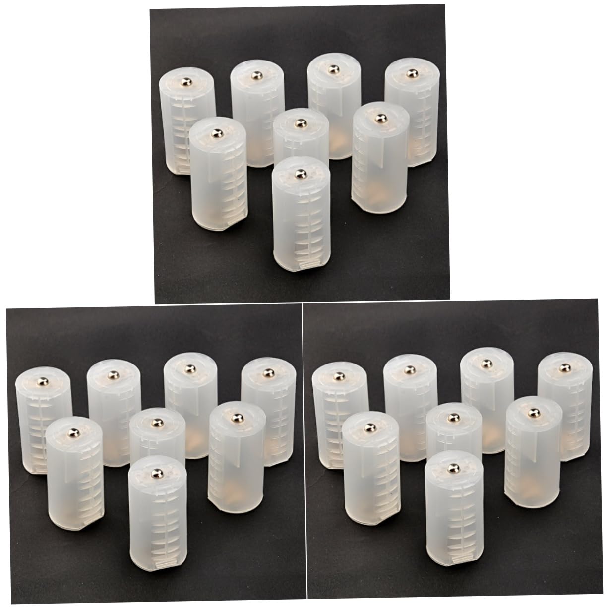 OSALADI 24pièces Adaptateurs De Batterie AA à d Transparent Convertisseur Pratique pour Électroniques Et Situations d Urgence