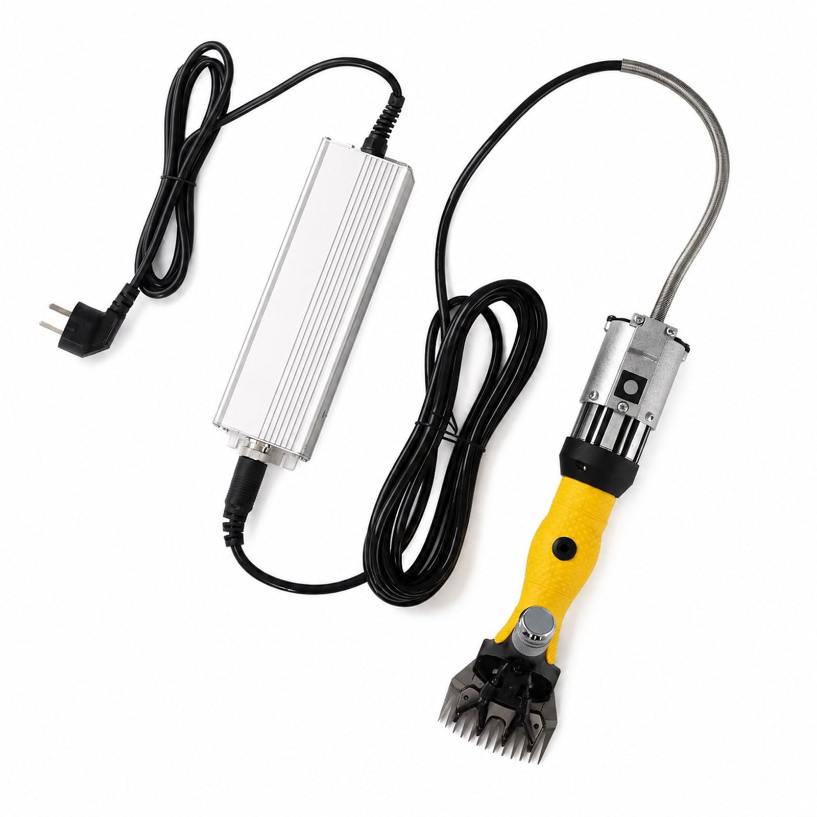 Tosatrice Professionale per Pecore 1200W Brushless, 3005 Corse/min, 9 Denti, Tensione Lama Regolabile, Lana Spessa, per Capre Alpaca Lama Animali da Fattoria