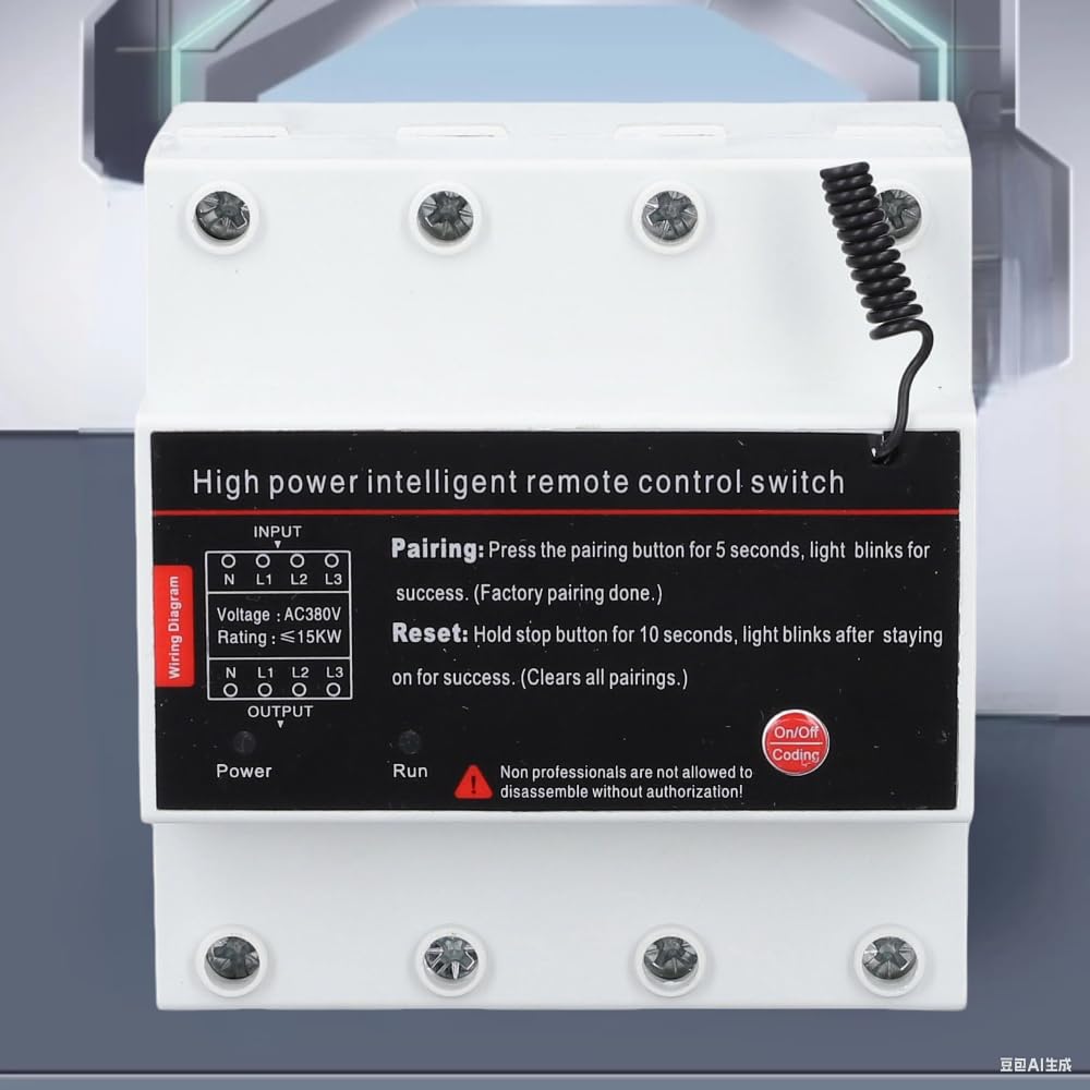 Interruttore di Controllo Remoto Trifase Interruttore di Alimentazione Intelligente 3KM a Lunga Distanza per Porta del Garage con Motore della Pompa AC380V