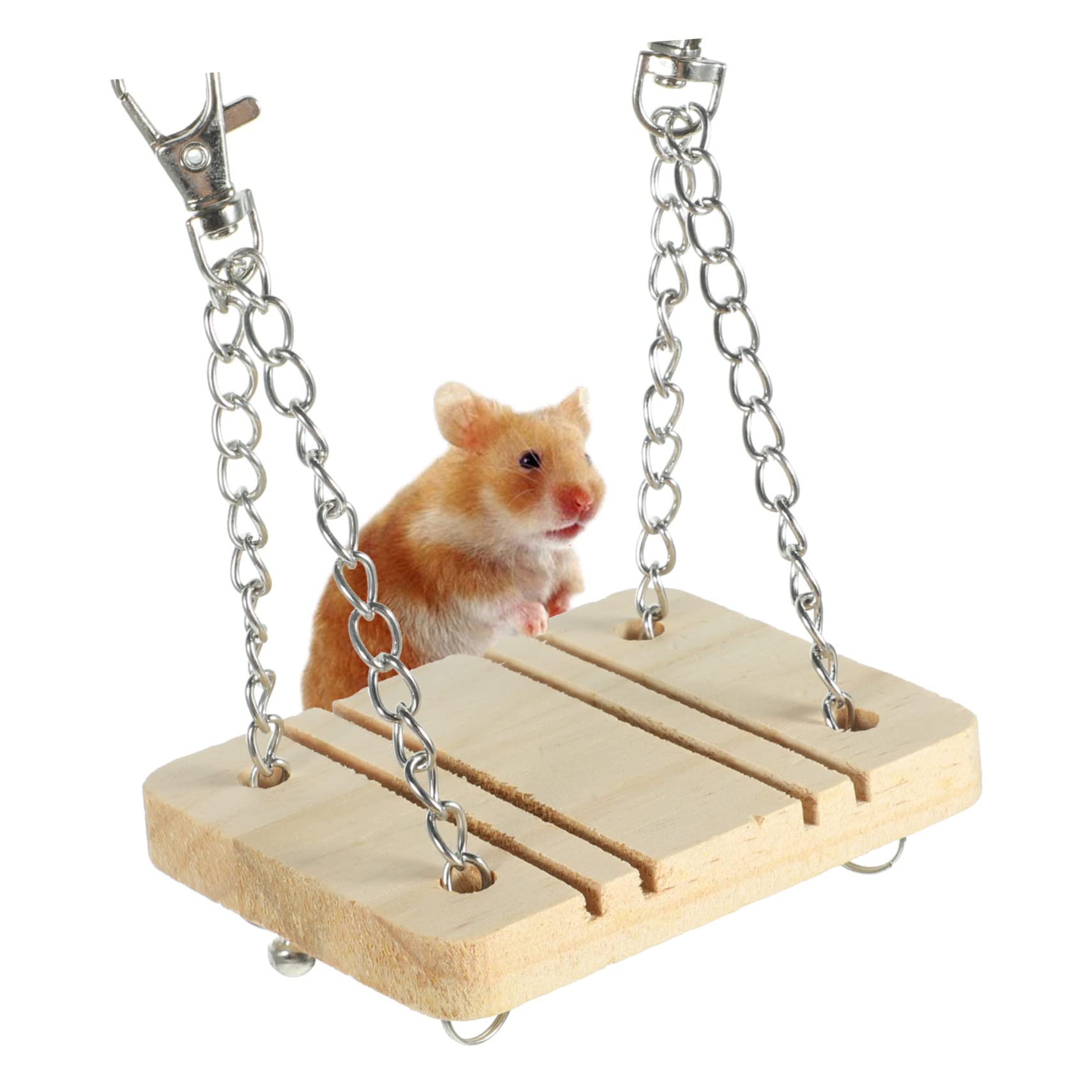 Happyyami 1satz Hamster Spielzeug Set Aus Holz Kauspielzeug Für Kleintiere Inklusive Wippe Schaukel Und Karotten-grasball Für Hamster Meerschweinchen Und Kaninchen Sicheres Und Langlebiges