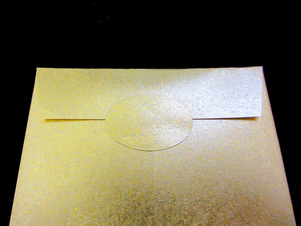 Amazon.co.jp: 金の封筒 金の封印シール付 艶消しゴールド 日本製