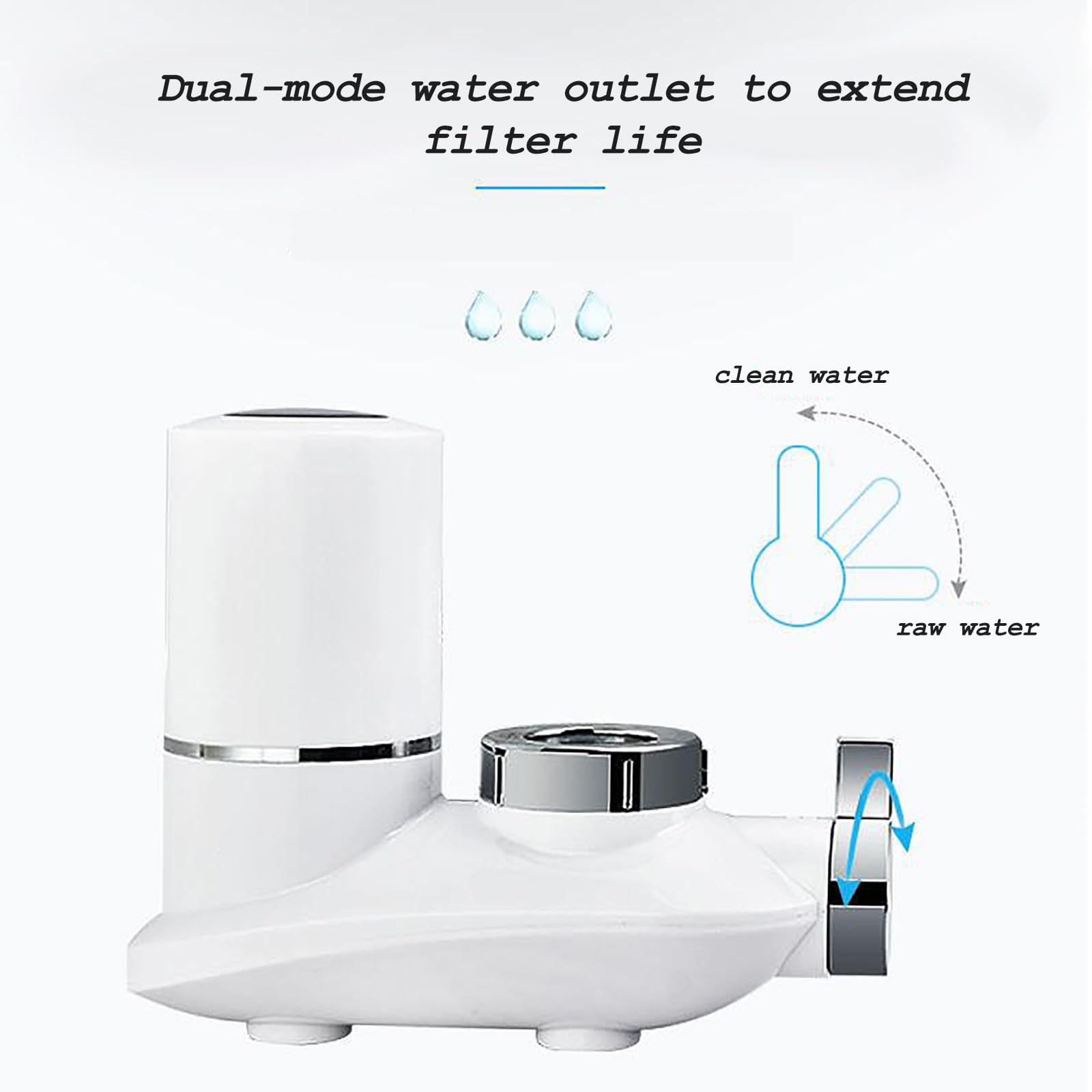 Filtro De Agua para Fregadero, Sistema De Filtración De Agua para Montaje En Grifocon Carbón Activado para Grifo Que Reduce Los Contaminantes De Plomo, Cloro, Arena, Metales Pesados