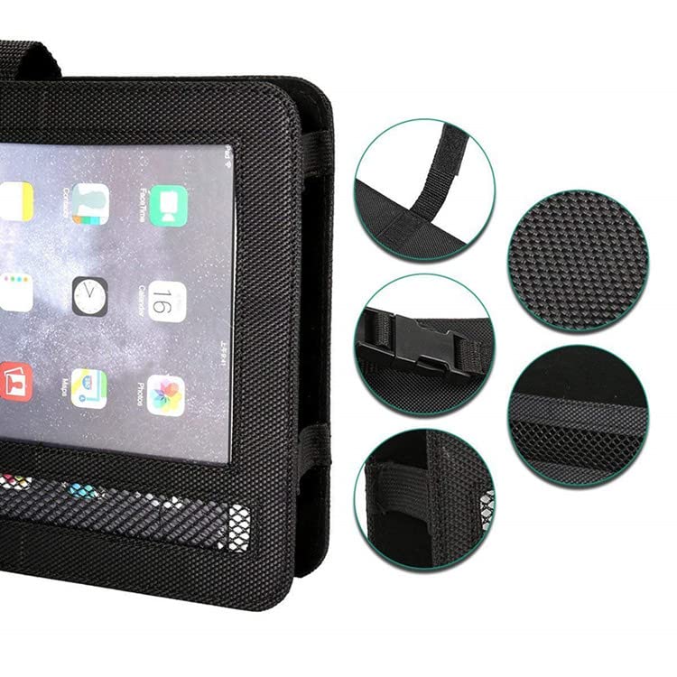 Support Lecteur DVD Portable pour Appui-tête de Voiture avec Sangles, 7"/9"/10" - Noir (10in)