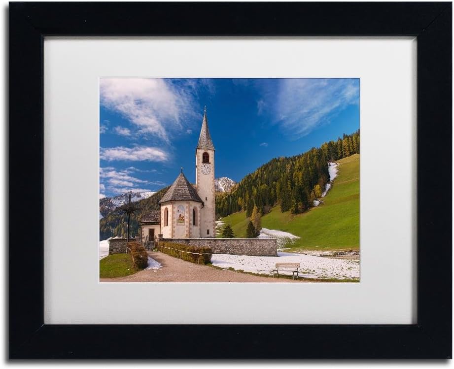 San Vito Di Braies by Michael Blanchette Photography, White Matte, Black Frame 11x14-Inch