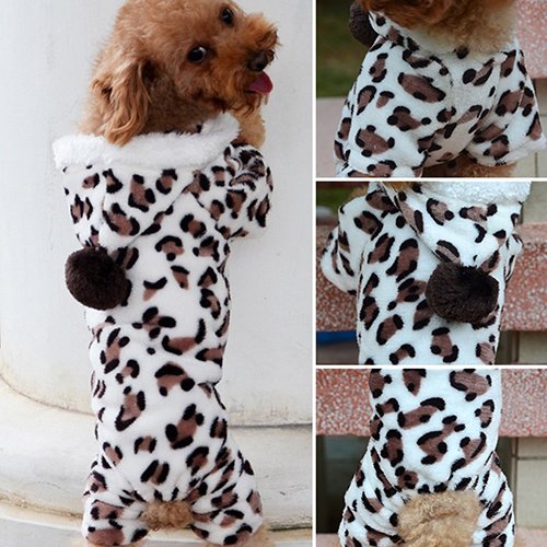Tianxiangjjeu Abbigliamento per cani leopardo con
