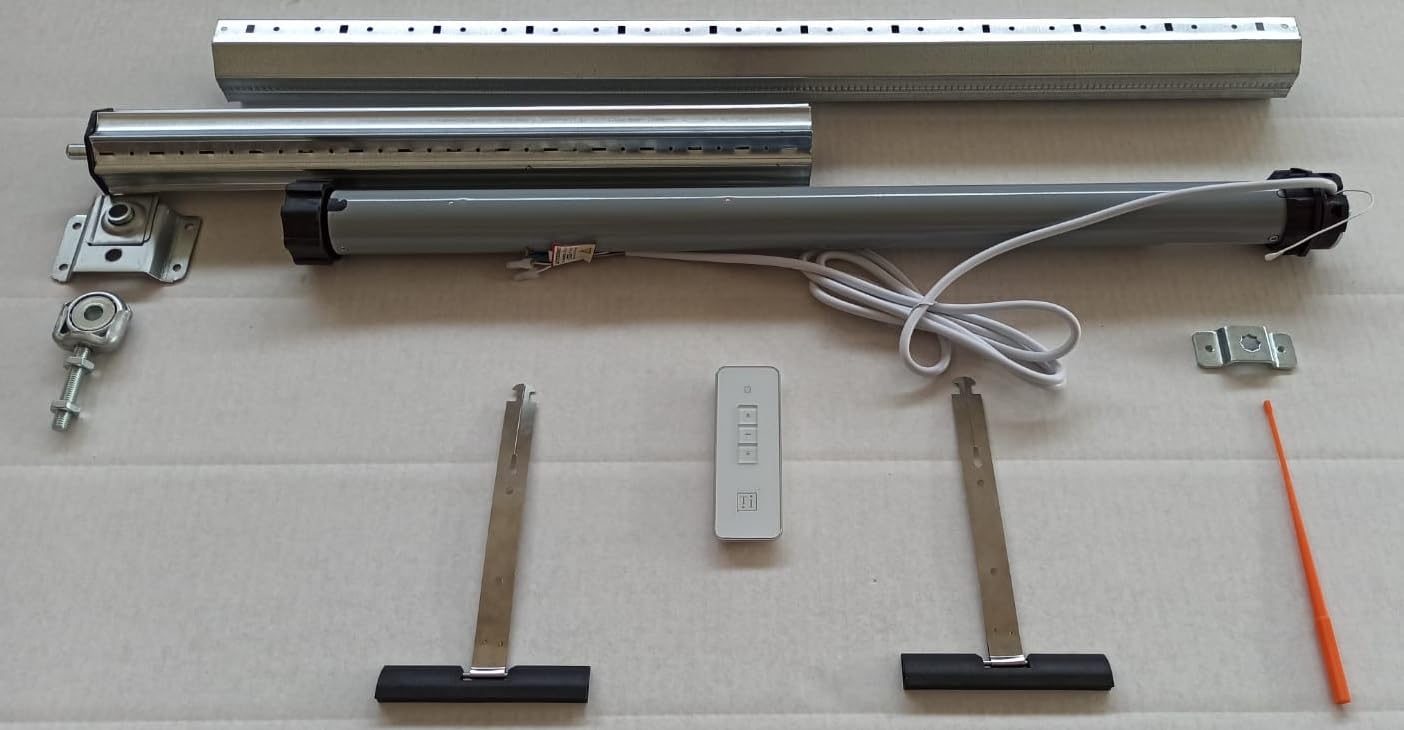 Kit Motorizzazione Tapparelle con Telecomando 60 kg 30 Nm Radiocomandato Varie Misure Disponibili RULLO REGOLABILE Motore per tapparelle Completo collegabile anche a Pulsantiera (da 100 cm a 135 cm)