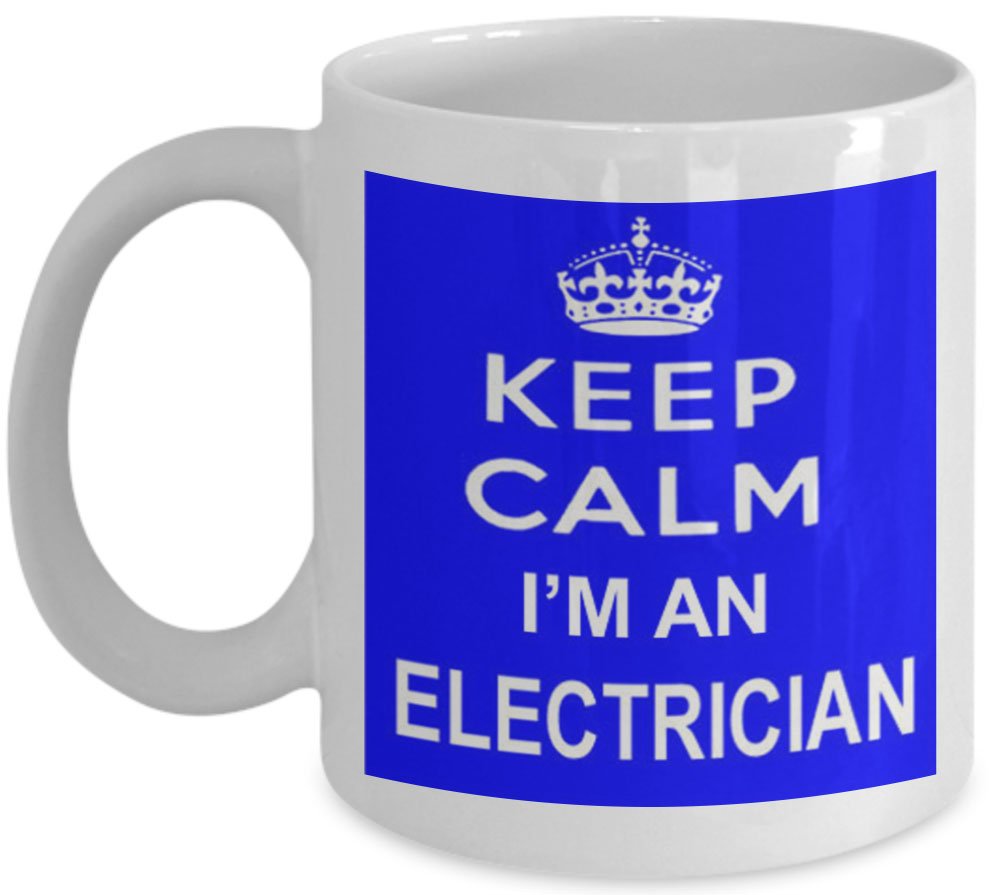 Shaniztoons White Keep Calm I'm An Electrician Gift Mug