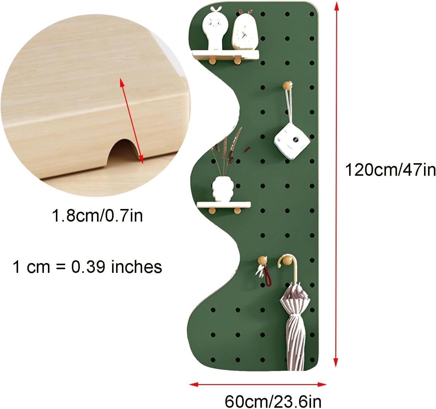 Stecktafel, Wand-Organizer, Massivholzplatten, Stecktafel, Kombinationsset, Wandhalterung, Display-Pegboard, Panel für Bastelzimmer, Küche (weiß)