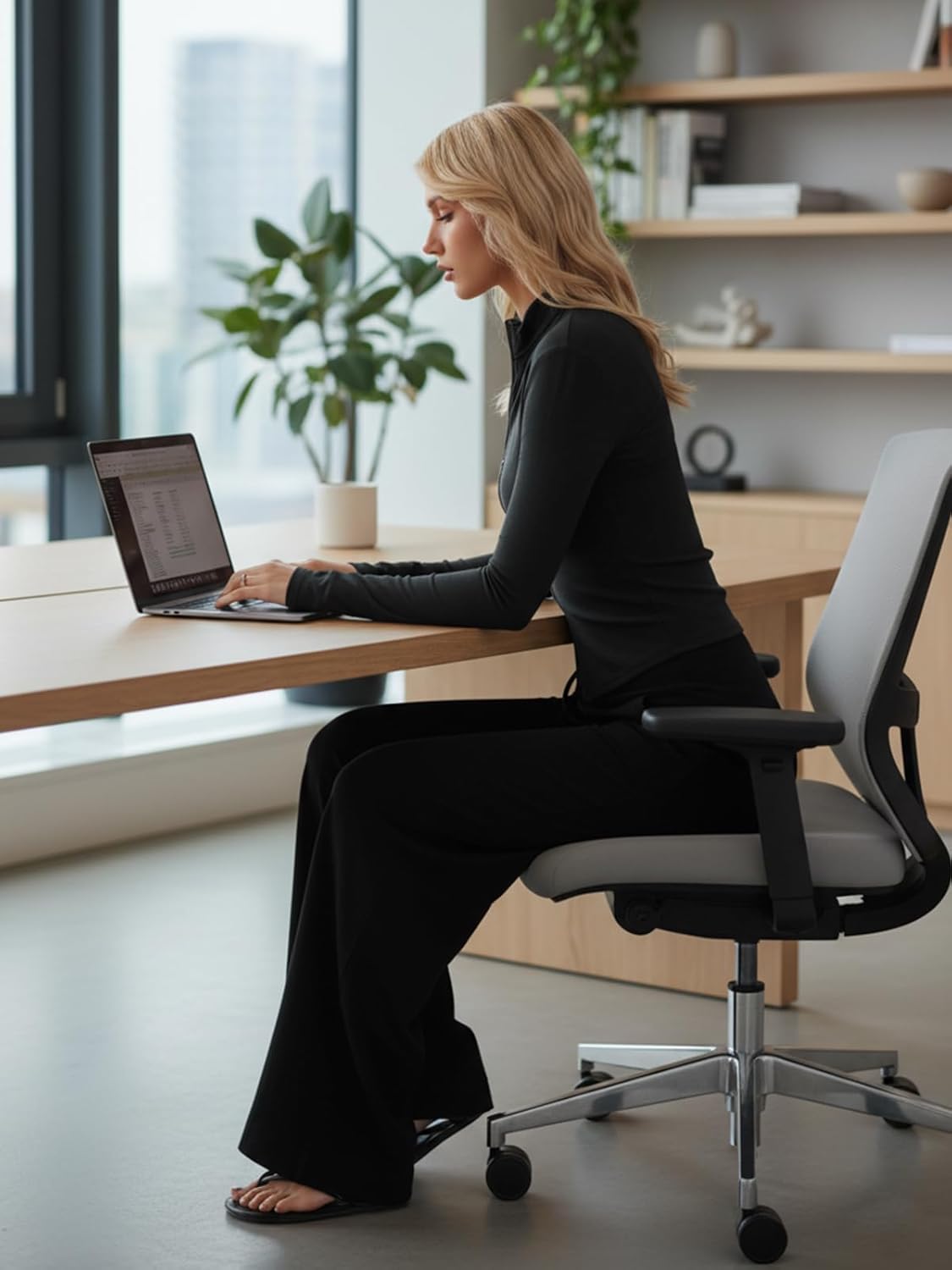 Women's 2 Piece Sets Double Zip Up Top Long Sleeve & Wide Leg Pant Lounge 2025 Fall Tracksuit Casual Sweatsuit Travel Outfit - Image 2