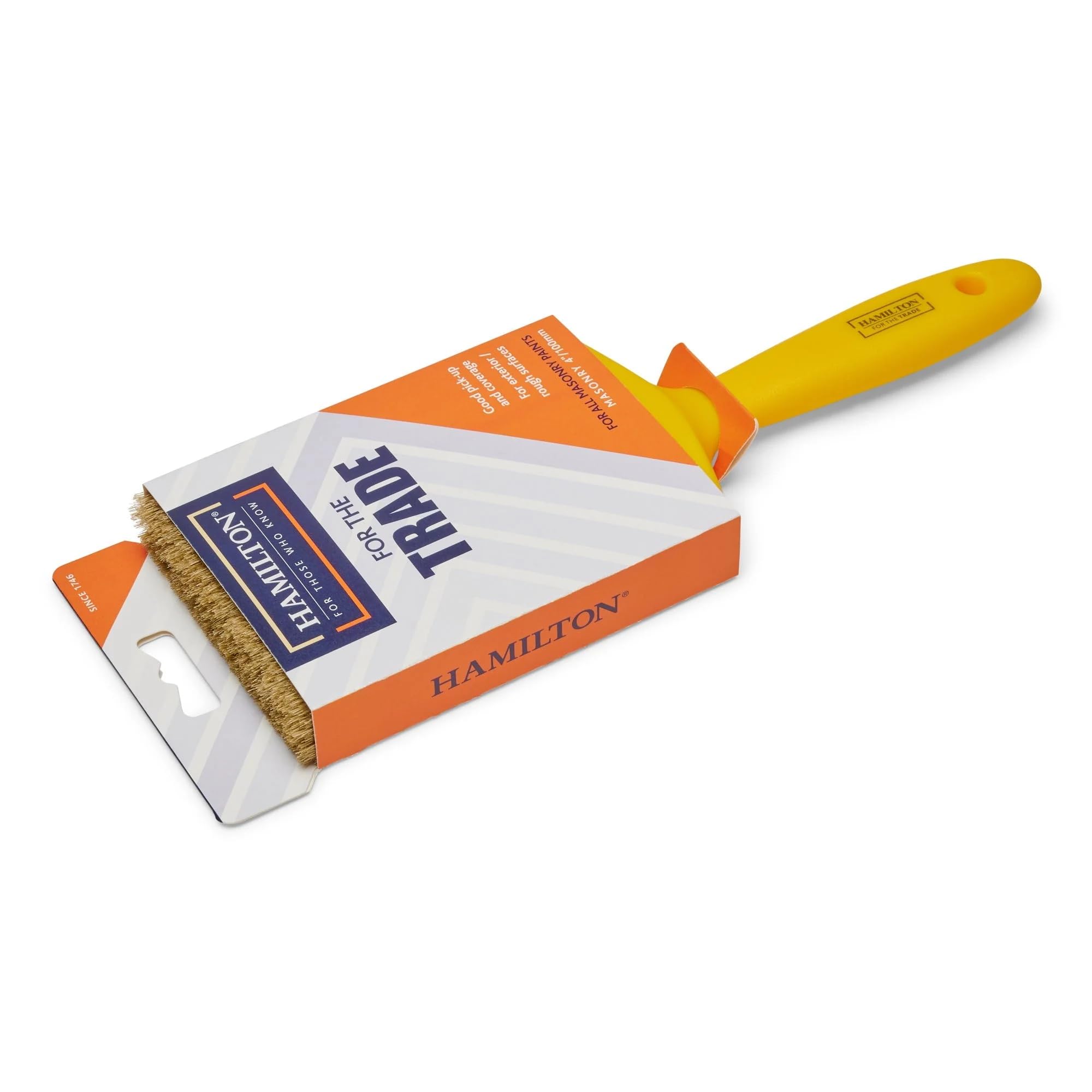 Hamilton For The Trade Masonry Paint Brush 4" In Steel Yellow