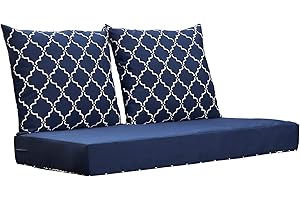 3-Piece Outdoor Loveseat Replacement Deep Seating Glider Cushion Covers