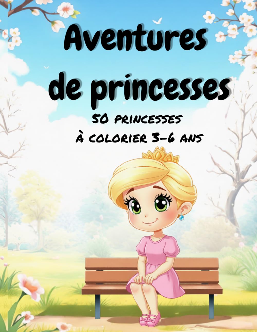 Aventures de princesses : 50 princesses à colorier - (3-6ans)