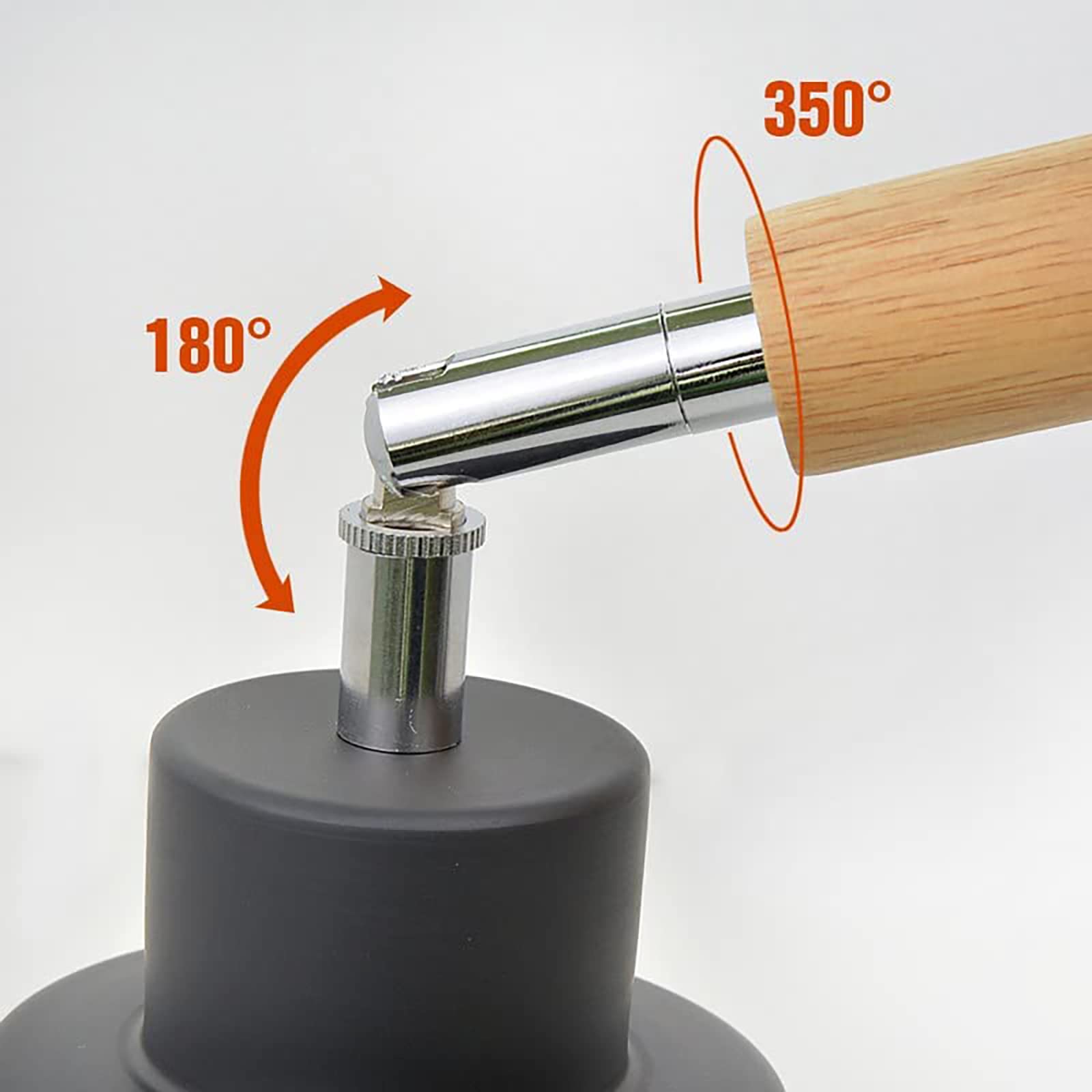 Lampada Da Parete Con Interruttore A Fune Rotazione Libera Di 350° Lampada Da Comodino Macaron Vintage Moderna E27 Lampada Da Parete In Legno Adatto Per Soggiorno E Camera Da Letto（Cenere）