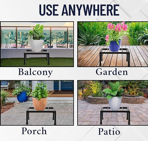 Image of Niyara || Metal Planter Stand || Plant Stand for Pots|| Outdoor Plant Stand (square stand set 2)
