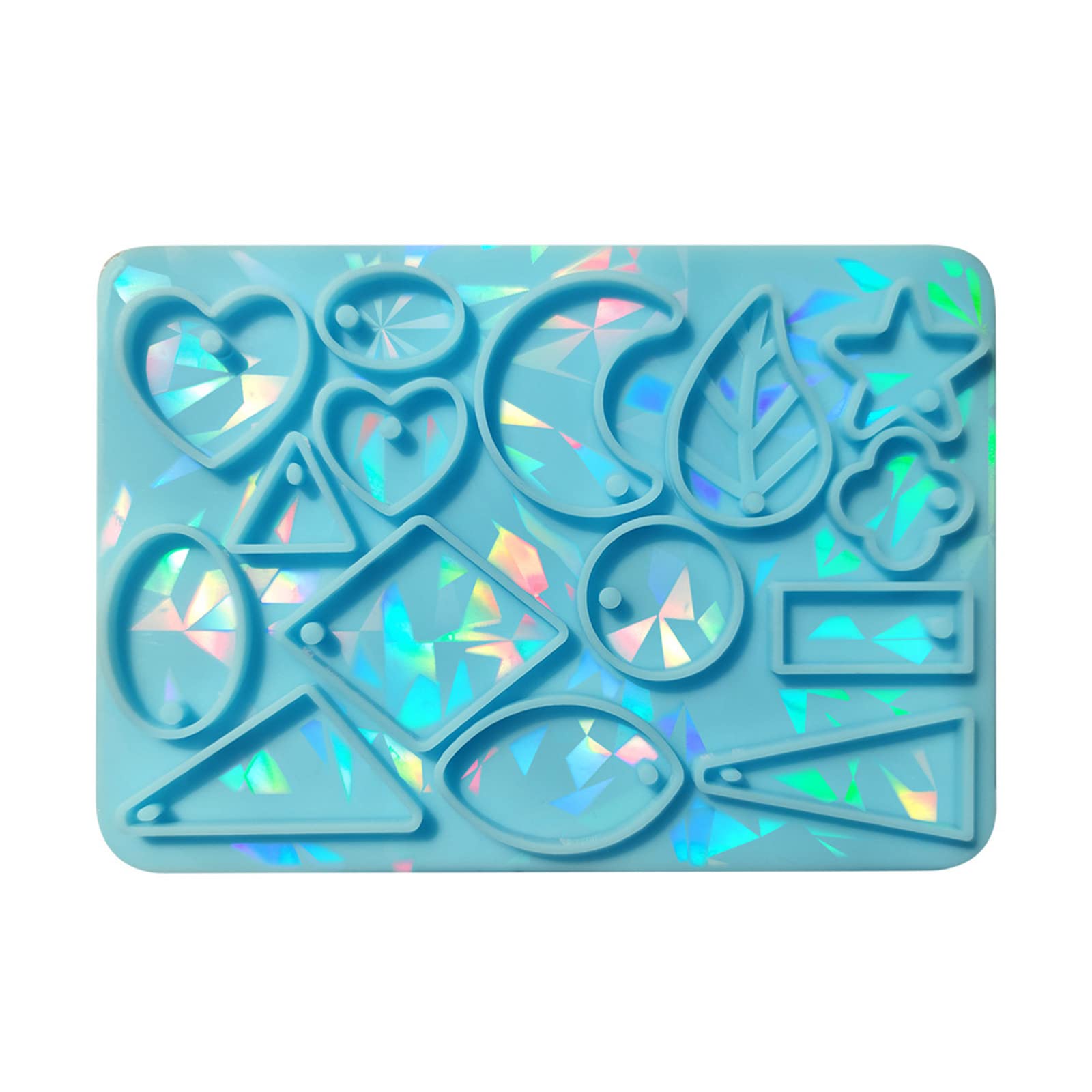 NEWFT Light and Ornaments Silicone Epoxy Keychain Mold Earrings Pendant Jewelry for Valentines Crafts