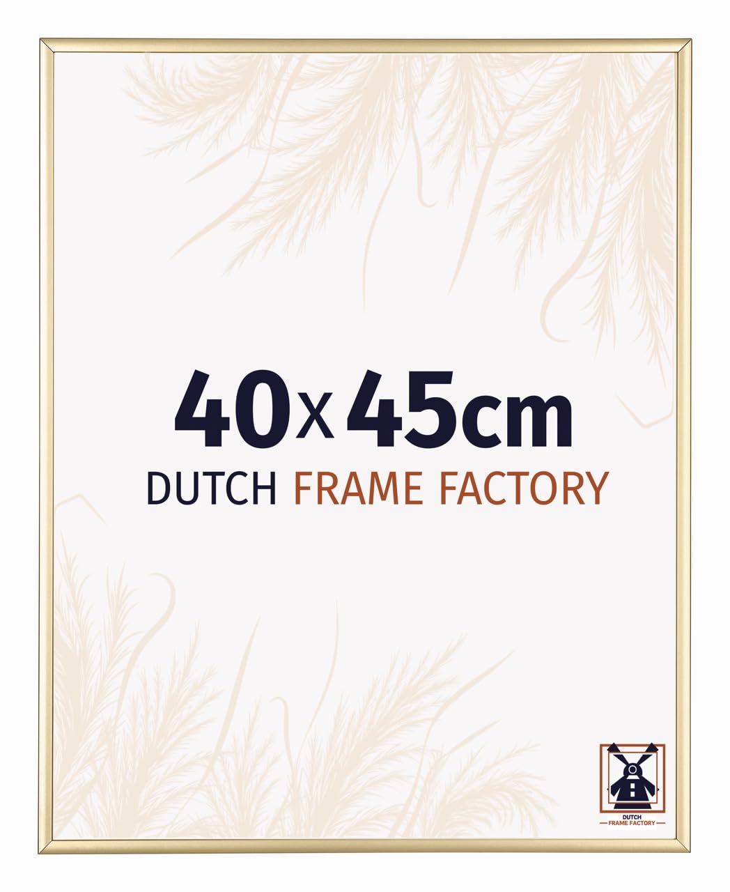 Dutch Frame Factory - Picture frame 40x45 cm - Gold - Aluminium Picture frame with Antireflex Acrylic glass - Photo frame 40x45 cm - Kampen — image 1