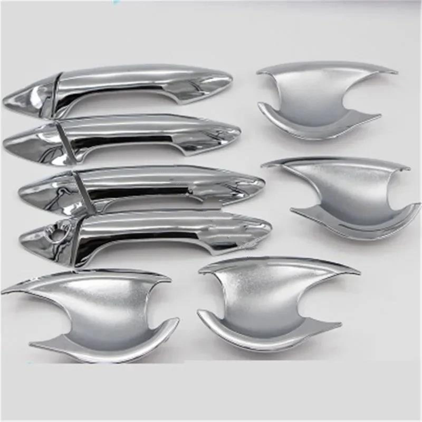 Slimes Chrome 5 Carbon Fiber Chrome Car Door Handle Bowl Cover For Hyundai For Elantra 2011 2012-2016 Accessories Sticker Protection(Chrome 5)