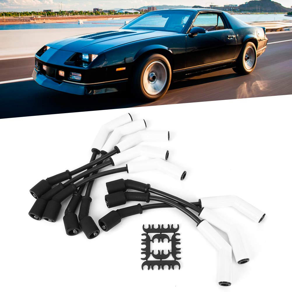 Juego de Cables de Bujía, Bujías y Cables Juego de Cables de Bujía 9070C de Cerámica para Motores GM LS LT