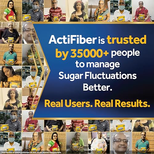 Image of ActiFiber Natural Sugar Control | Food for Special Dietary Use for Diabetes Management | Manage Blood Sugar Fluctuations Better | Clinically Proven | Plant Origin | Easy to Use (150Gms Pack of 2, 60 Sachets)
