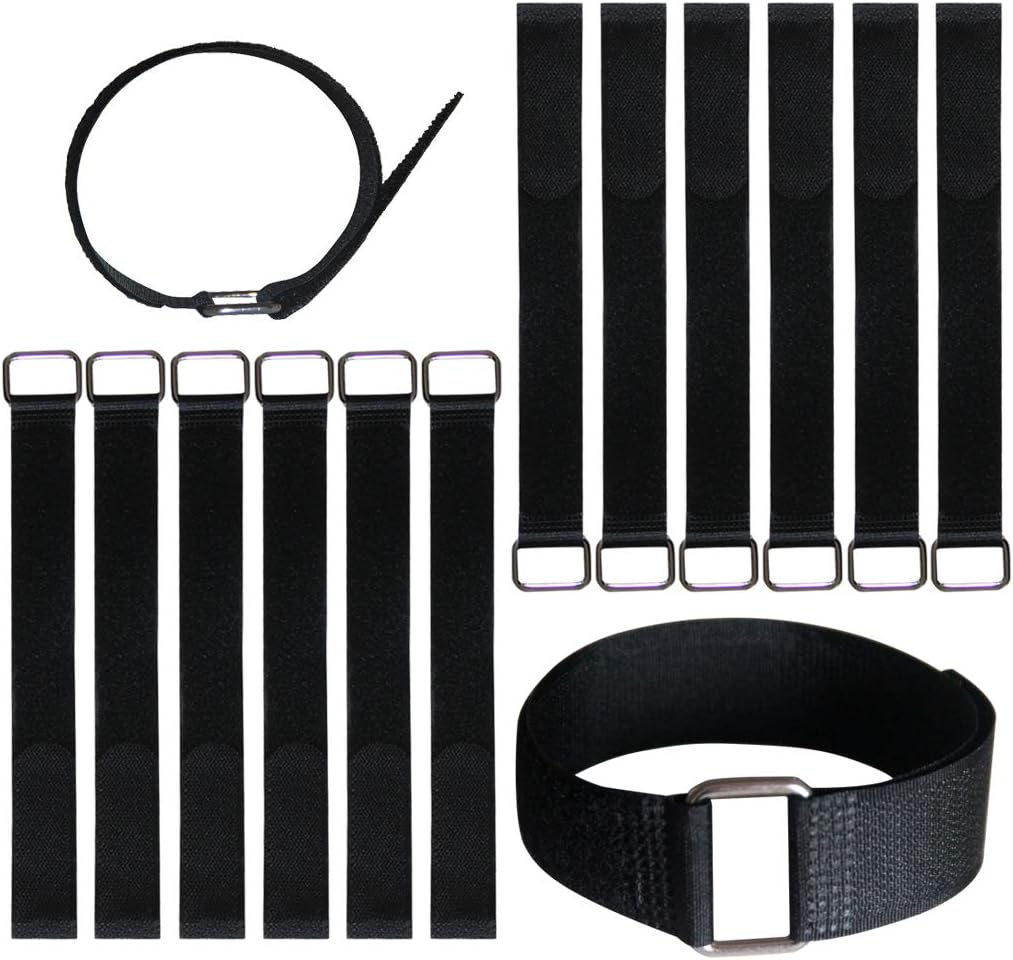 VIGAER 12 inch Cable Straps and Securing Straps, 12 pcs Reusable Hook and Loop Fastening Straps, : Electronics