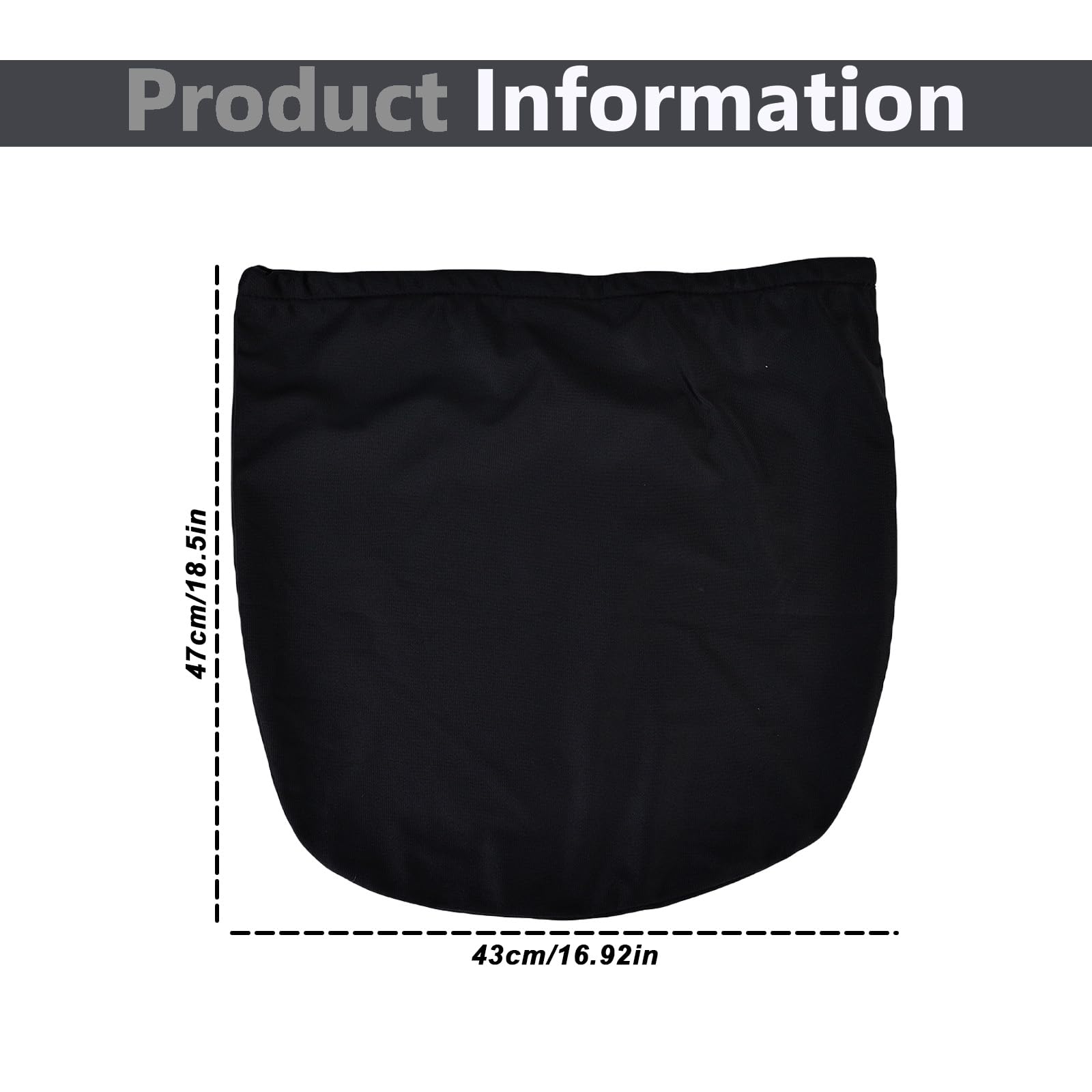 Lot de 2 Sacs pour Casque de Moto, Vélo et Ski - En Peluche, 47 x 43 cm, Avec Cordon de Serrage, Imperméable, Noir - Pour Basketball et Fitness