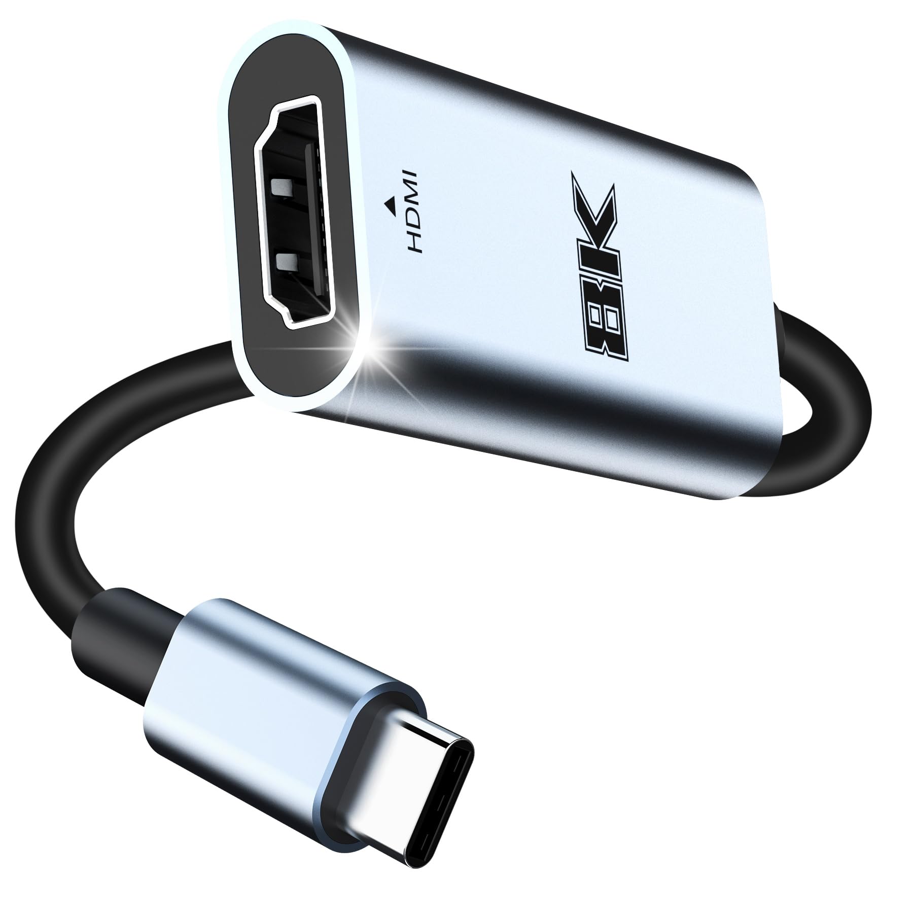 USB C to HDMI 2.1 Adapter [8K@60Hz,4K@144Hz], Type C to HDMI Adapter [48Gbps/HDCP2.3/HDR], Thunderbolt 3/4 to HDMI Converter/Thunderbolt 4 to HDMI 2.1 for Laptop, Tablet,iPhone 15 Series