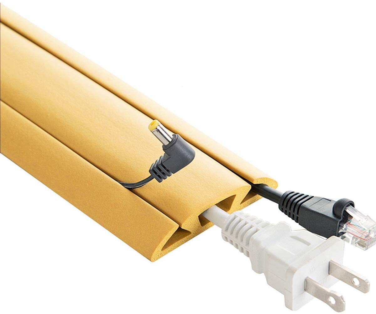 Canaleta protectora de cables, neopreno, alambre UT, 4,5 m, color marrón