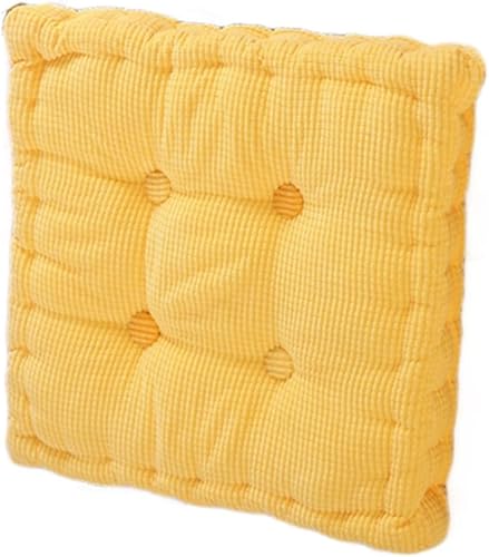 Cojín cuadrado de 15 x 15 pulgadas para asiento, cojín suave de pana para interiores y oficina