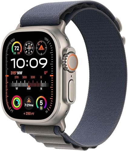 Miniatura 1 de Apple Watch Ultra 2 (GPS + Cellular 1.929 in) Funda de titanio resistente con bucle Trail azulnegro, ML (renovado)