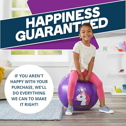 Miniatura 6 de Flybar - Pelota infantil de equilibrio para saltar My First Pogo Pals con asa, juguete para interior y exterior, bomba de aire incluida, S,