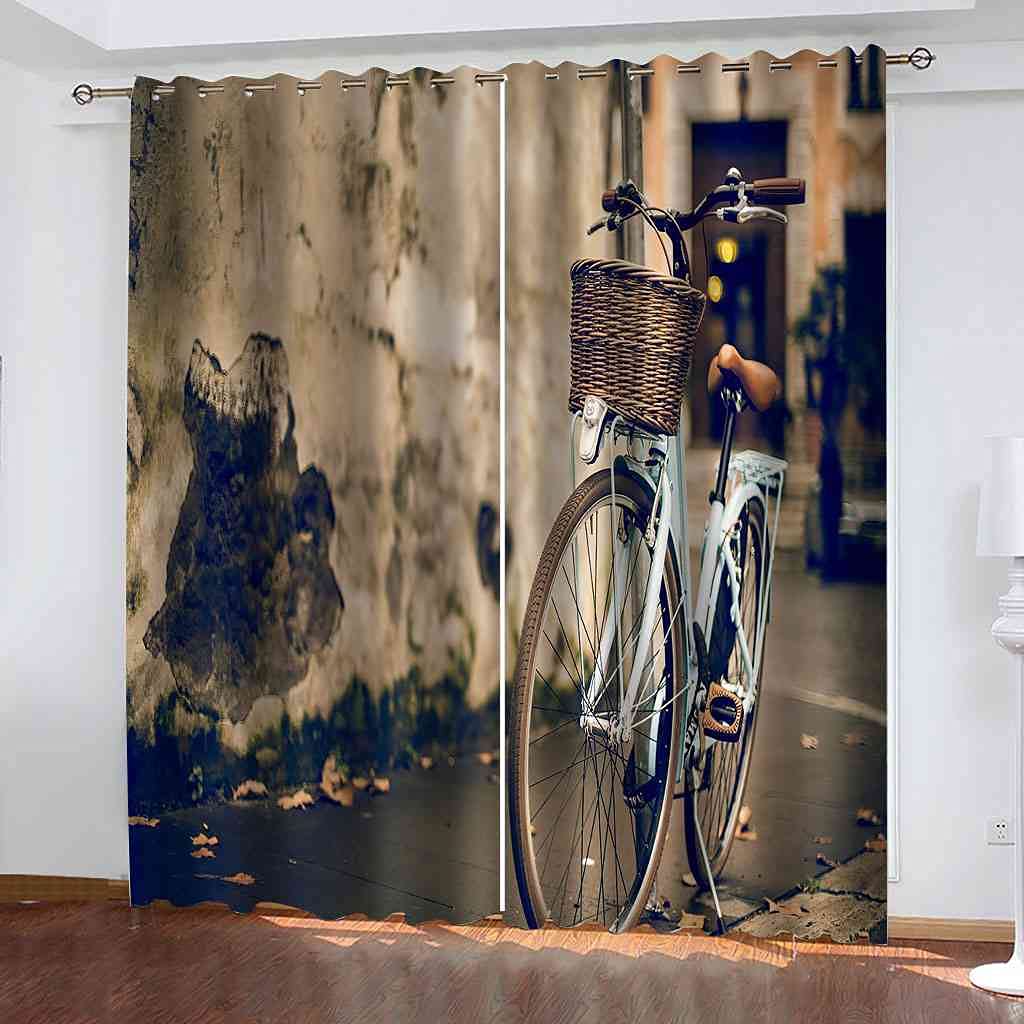 Rideaux occultants 100% polyester thermique phonique 200x214 cm pour fenêtre de chambre