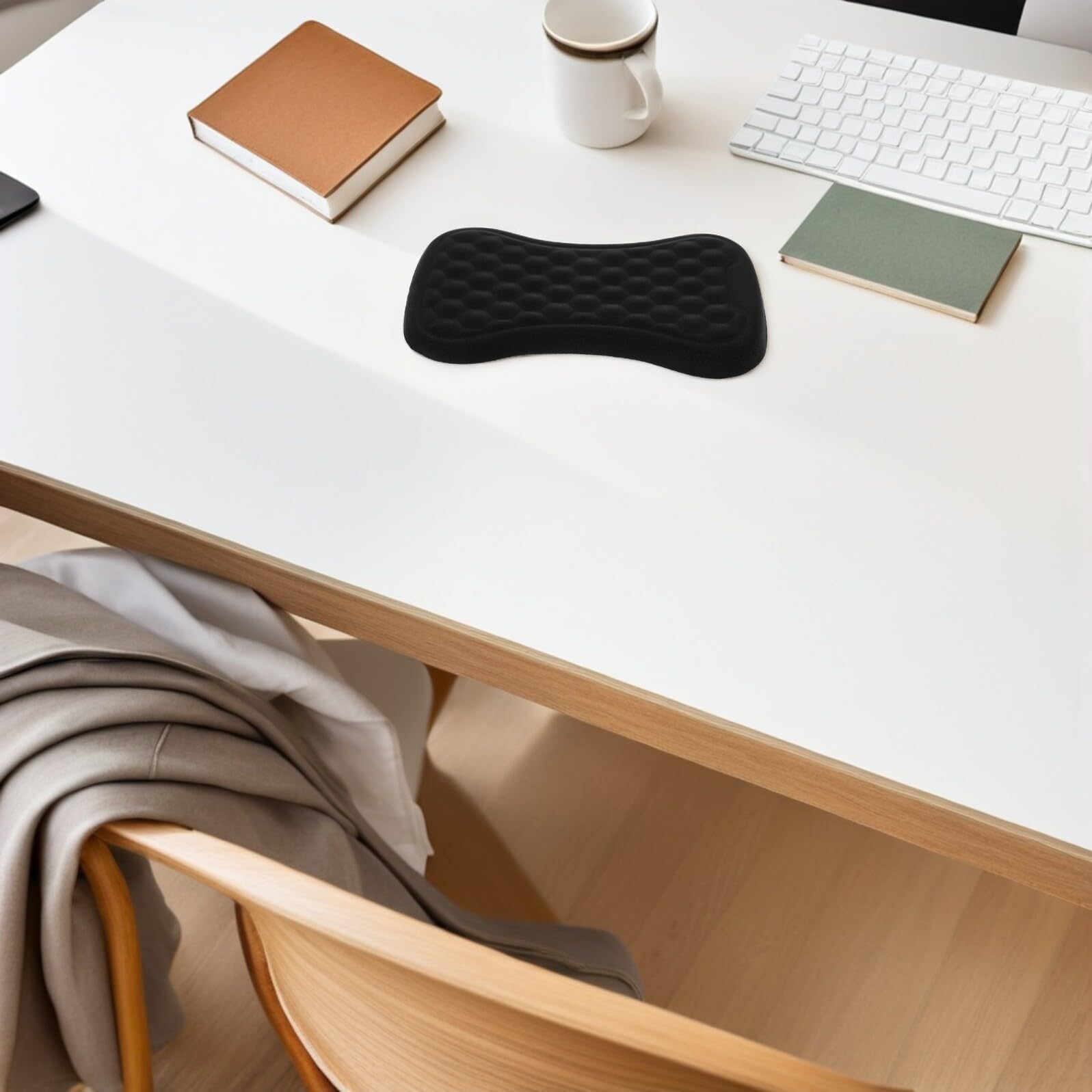 Zerodeko Poggiapolsi Ergonomici per Mouse e Tastiera in Memory Foam Set 2 Pezzi Supporto per Polsi Laptop Cuscinetti Antistress per Gaming e Ufficio Protezione Comfort Polso Computer