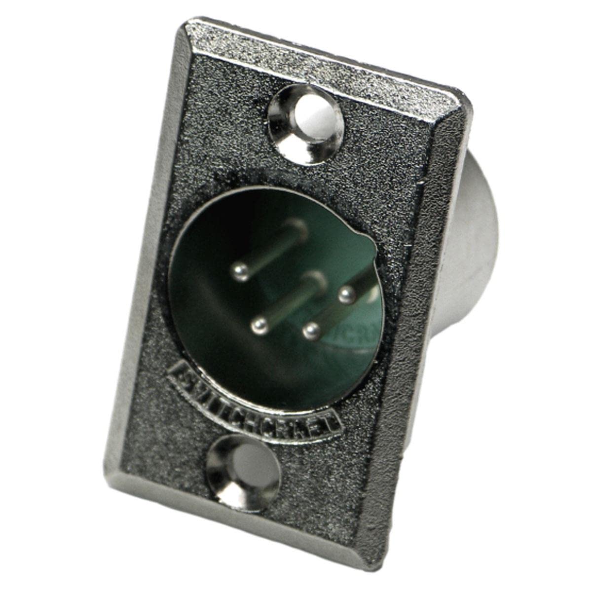 1-Piece 4-Pin XLR Male Panel Mount Connector – Silver Nickel MIC Plug For Audio Equipment