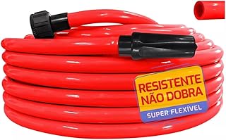 Mangueira Jardim 1/2 X 2mm Quintal 30 Metros Super Flexível Cor Laranja Resistente para maquina de alta pressão uso domestico Não dobra e não amassa