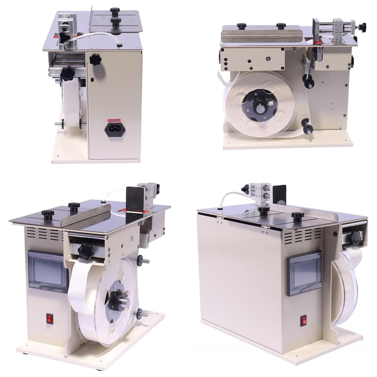 Etichettatrice semiautomatica per etichette trasparenti, ad alta velocità 0-200mm/min e lunghezza regolabile 0-100mm, ideale per applicazioni di etichettatura quadrata e rotonda